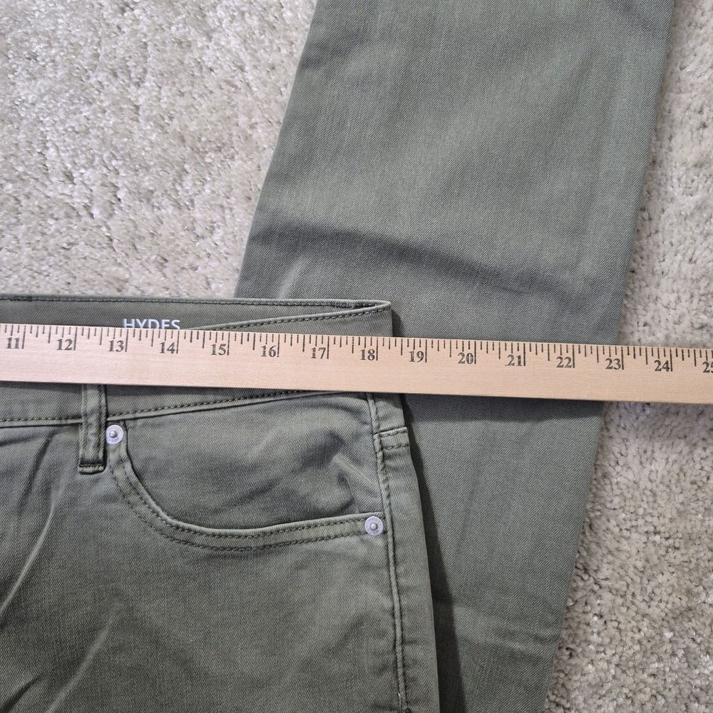 Mugsy Hydes Jeans Mens 36x36 Green Slim Straight Stretch Comfort Preppy Hipster - Picture 5 of 12
